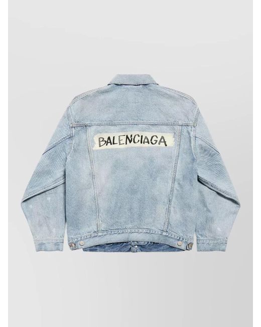 Balenciaga Blue Denim Regular-Fit Jacket