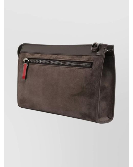 Christian Louboutin Black Stylish Leather Crossbody Shoulder Bag for men