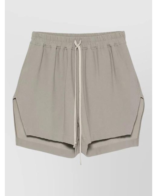 Rick Owens Gray Relaxed Fit Boxers Lightweight Fabric Side Slits