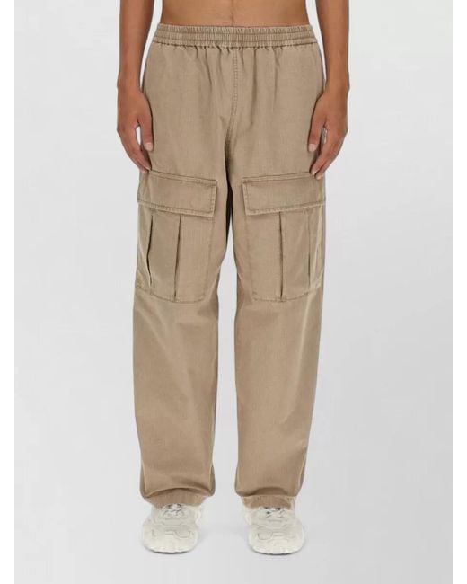 Acne Natural Cargo Pants Wide Leg Flap Pockets for men
