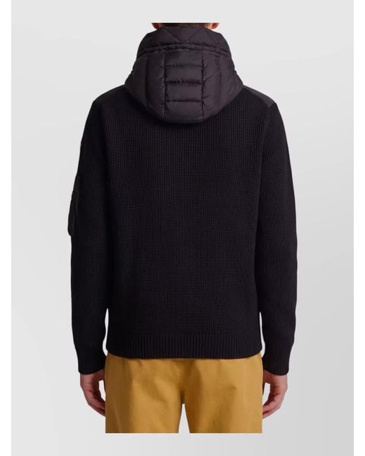 Moncler Blue Down Hooded Padded Zip-Up Cardigan for men