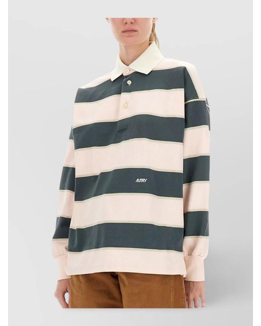 Autry Multicolor Striped Cotton Polo Shirt