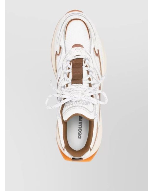 DSquared² White Leather Low-Top Sneakers for men