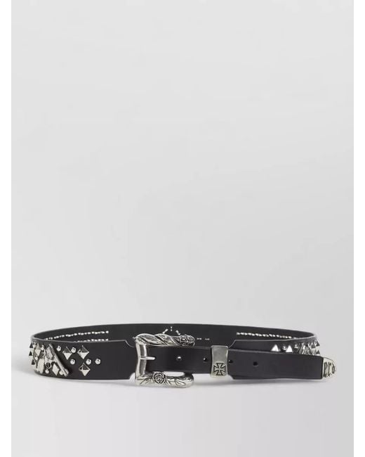 Enfants Riches Deprimes White Studded Leather Belt for men