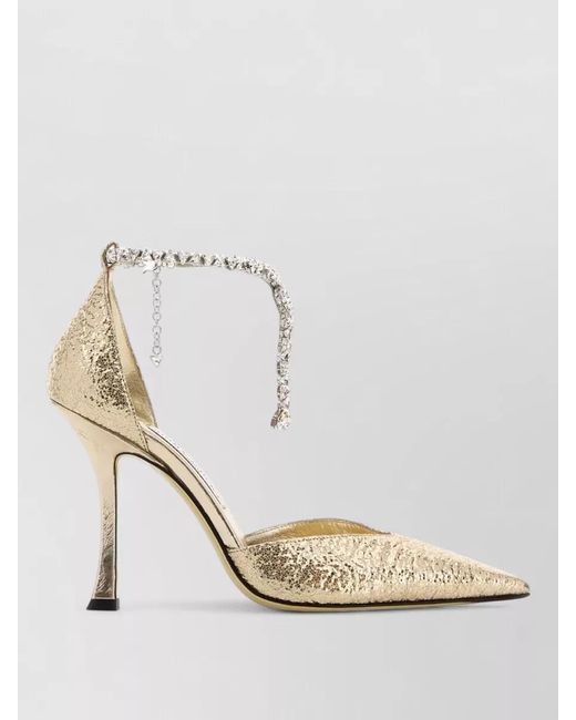 Jimmy Choo Metallic Fabric Sandals