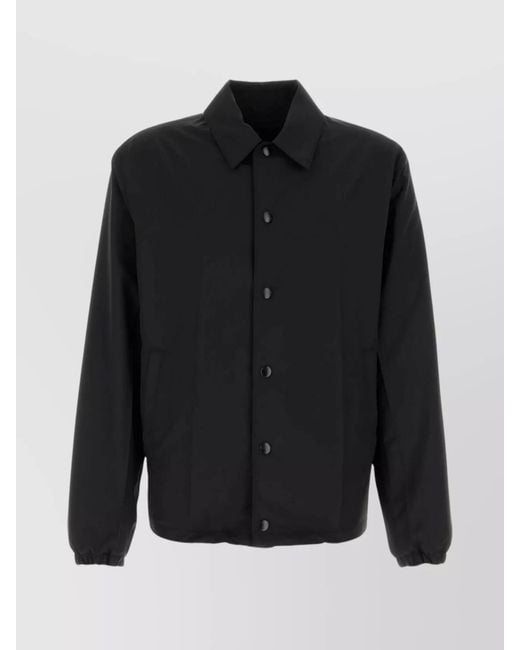 Prada Black Wool Blend Lightweight Jacket for men