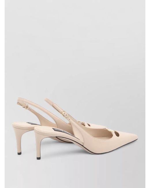 Dolce & Gabbana Natural Lambskin Slingback Pumps