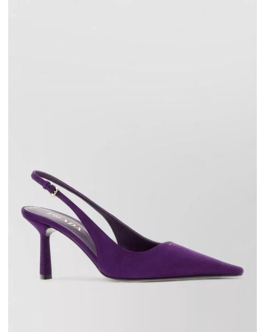 Prada Purple Slingback Pumps