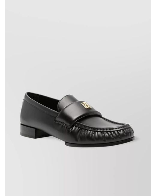 Givenchy Black Leather 4G Loafers