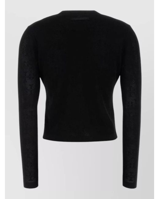 Tory Burch Black Fine-Knit Cardigan