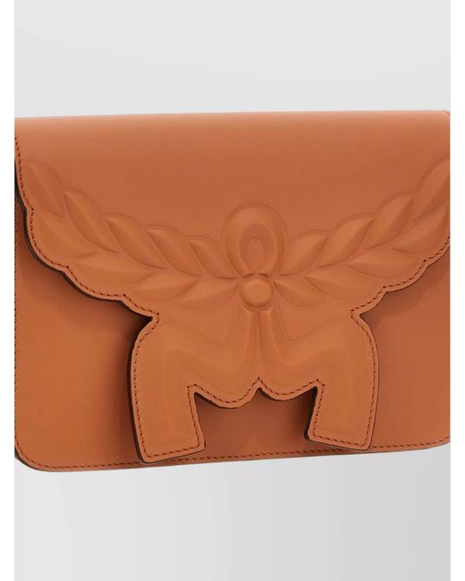 MCM Brown Na Leather Crossbody Bag