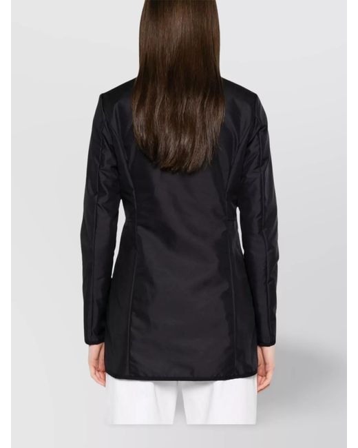 Fay Blue High-Neck Short Jacket
