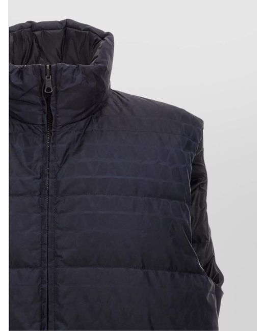 Valentino Garavani Black Down Toile Iconographe Printed Puffer Gilet for men