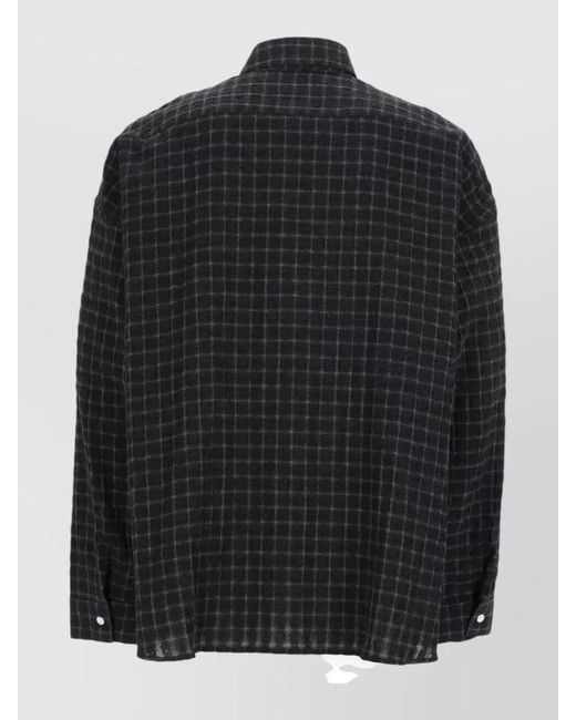 sunflower Black Checked Shirt Button Down Collar Pocket for men
