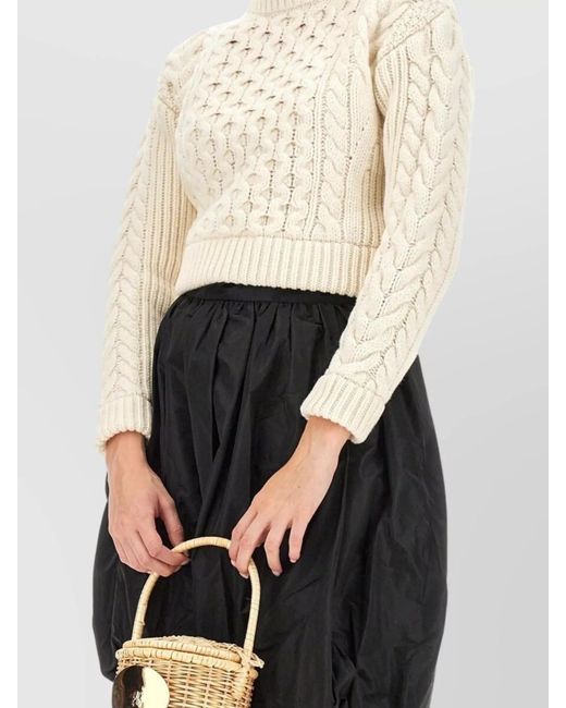 Patou Black Wool Cashmere Regular Fit Jumper