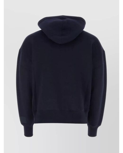 AMI Blue Cotton Hoodie for men