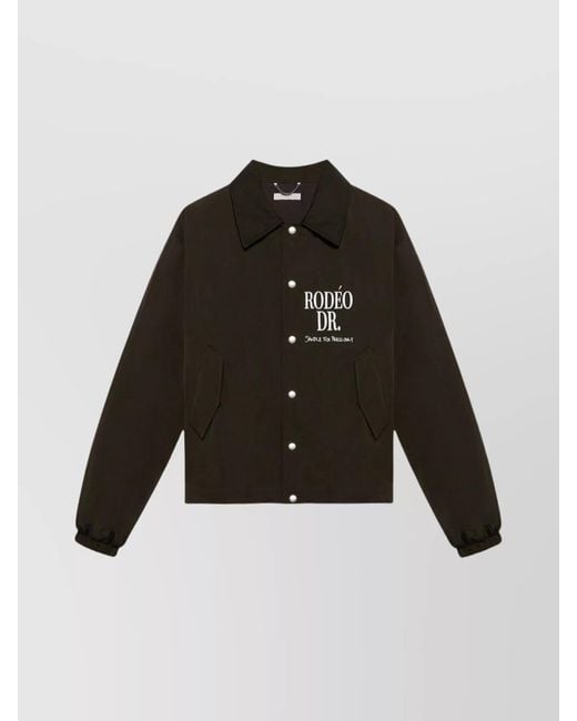 1989 STUDIO Black Coach Jacket for men