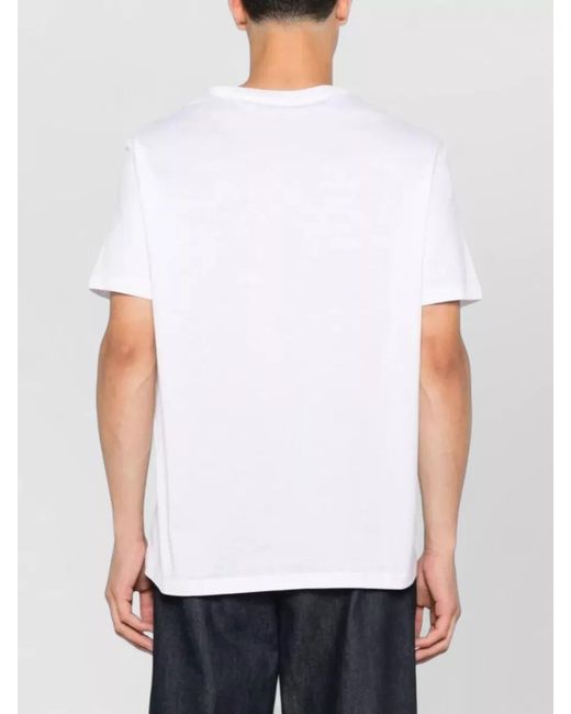 Paul & Shark White Cotton Crew Neck Short Sleeve T Shirt for men