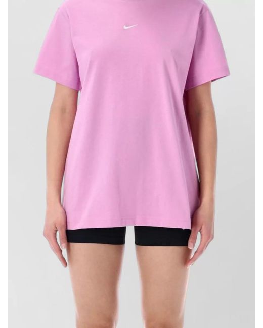 Nike Pink Cotton Oversized Short-Sleeve T-Shirt