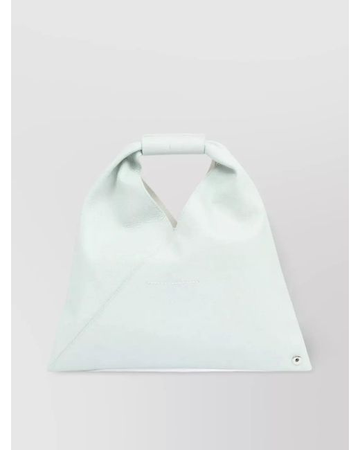 MM6 by Maison Margiela Blue Japanese Leather Tote Bag