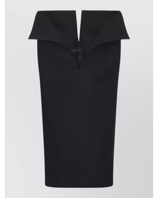 Balenciaga Black Silk-Blend Strapless Mini Dress