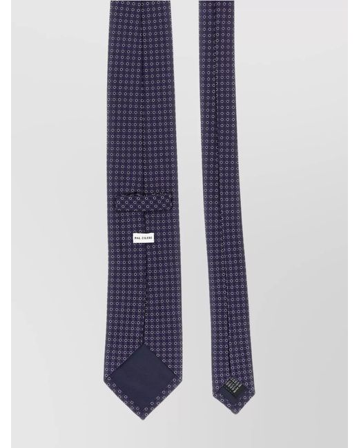Pal Zileri Purple Slim Patterned Silk Necktie for men