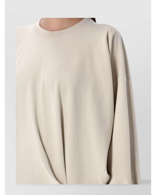 Isabel Marant Natural Cotton Crew Neck Sweatshirt