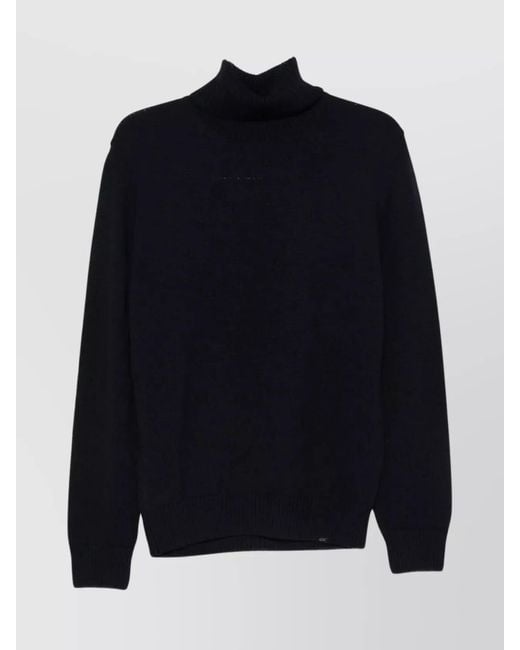 Paul & Shark Blue Virgin Wool Turtleneck Sweater for men
