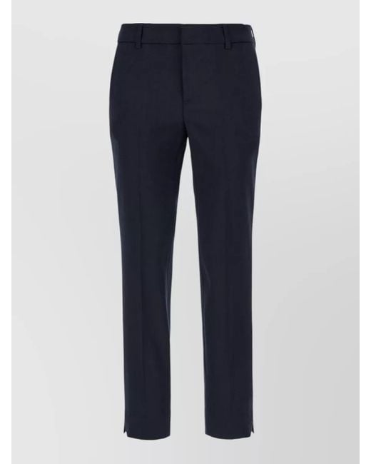 PT Torino Blue Virgin Wool Tailored Trousers