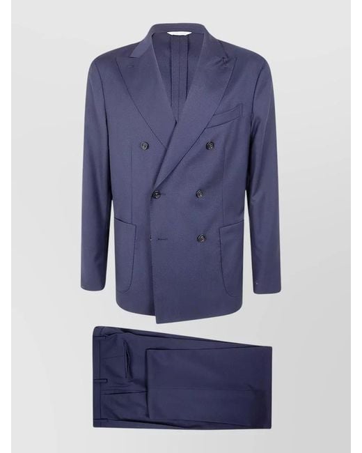 Boglioli Blue Regular-Fit Wool Suit for men