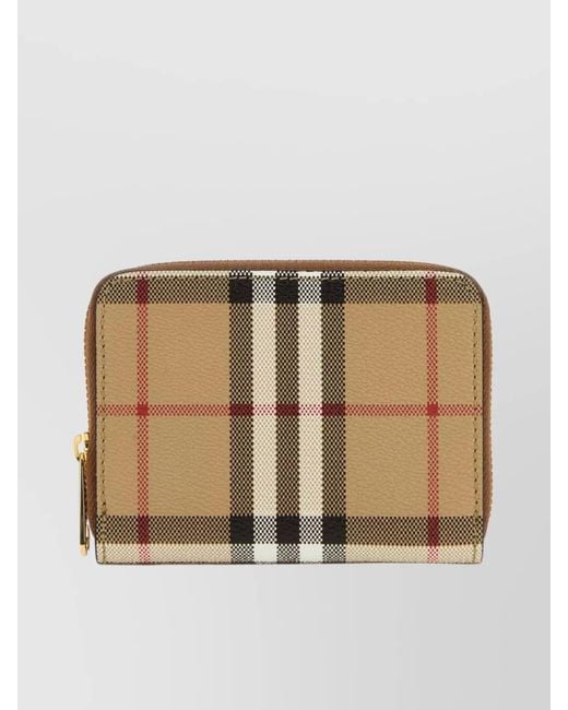 Burberry Natural Check Print Mini Wallet