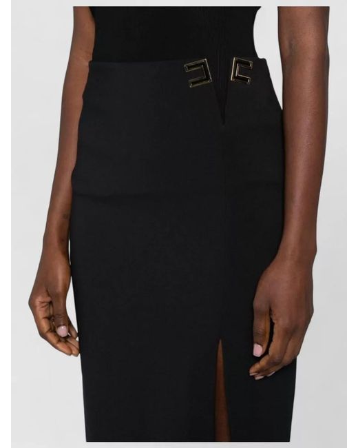 Elisabetta Franchi Black Midi Pencil Skirt