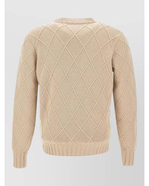 Filippo De Laurentis Natural Crew Neck Jumper for men