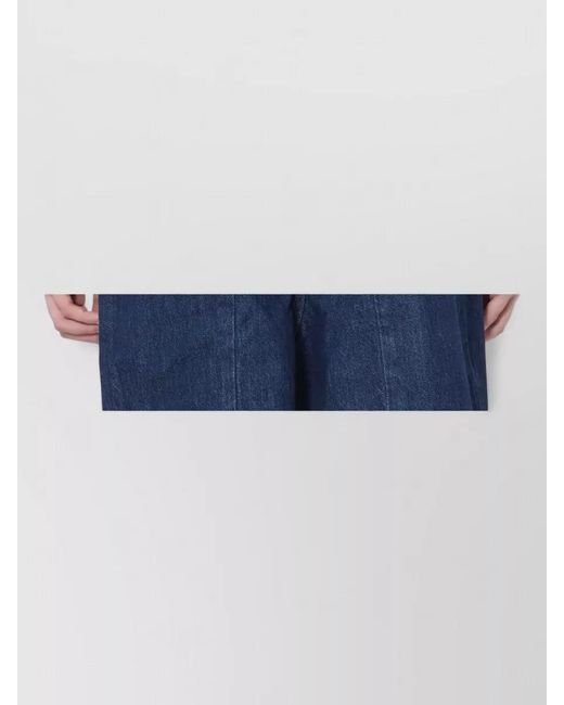 MARINE SERRE Blue Moon Motif Viscose Blend Knit Shirt