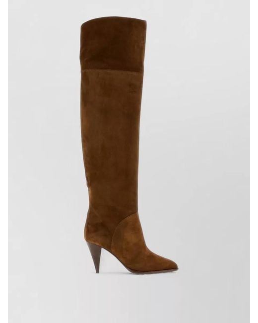 Casadei Brown Suede Over The Knee Stiletto Boots