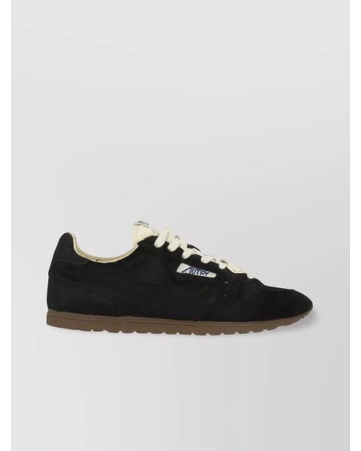 Autry Black Leather Low-Top Sneakers