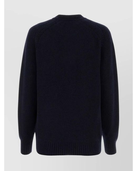 Chloé Blue Oversize Cashmere Blend Sweater With Metal Detail