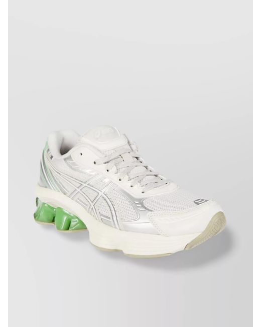 Asics White Mesh Low-Top Sneakers