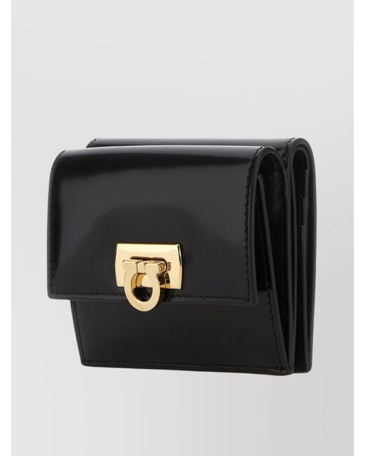 Ferragamo Black Leather Cardholder