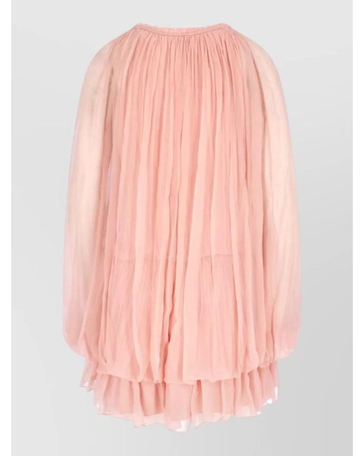Chloé Pink Silk Knee-Length Dress