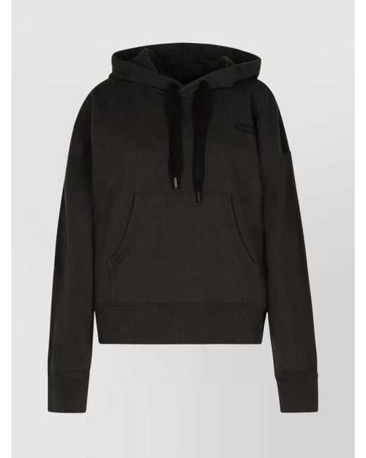 Isabel Marant Black 'Cotton Sweatshirt' Hood Kangaroo Pocket