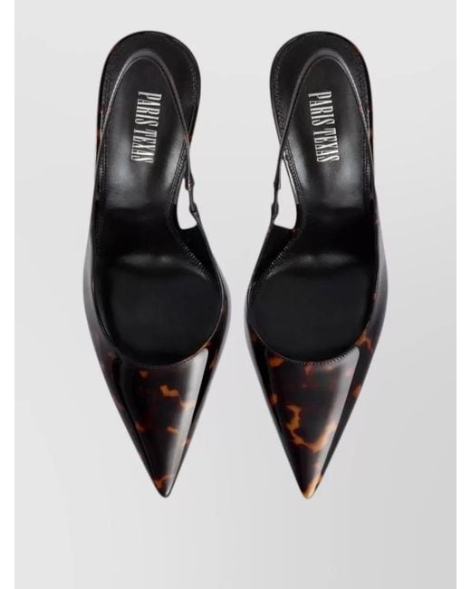 Paris Texas Black Lidia Patent Leather Slingback Pumps