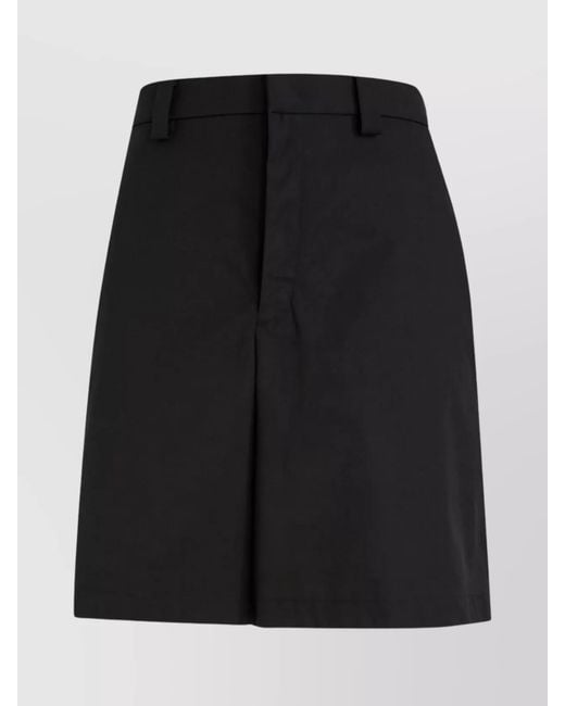 Valentino Garavani Black Waistband Elastic Loop Pocket Shorts for men
