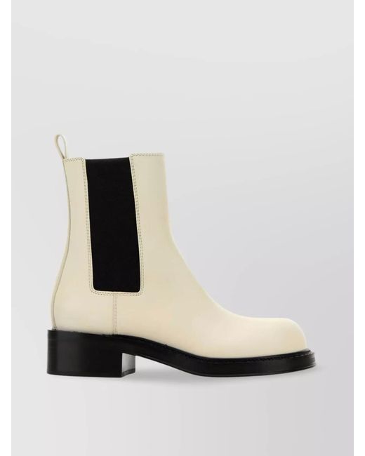 Bottega Veneta White Cliff Chelsea Boot