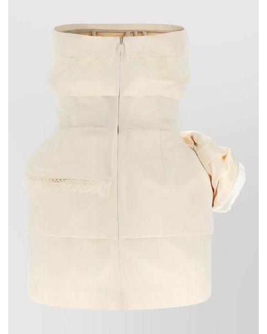 Magda Butrym Natural Silk Mini Dress