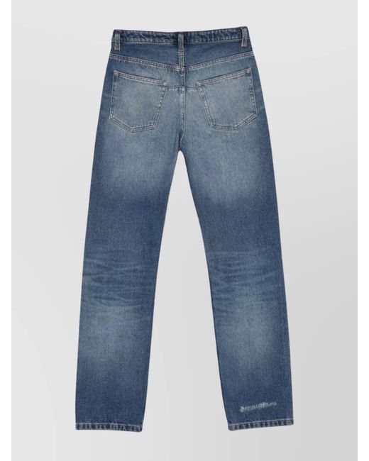 A.P.C. Blue Denim High-Rise Straight-Leg Jeans