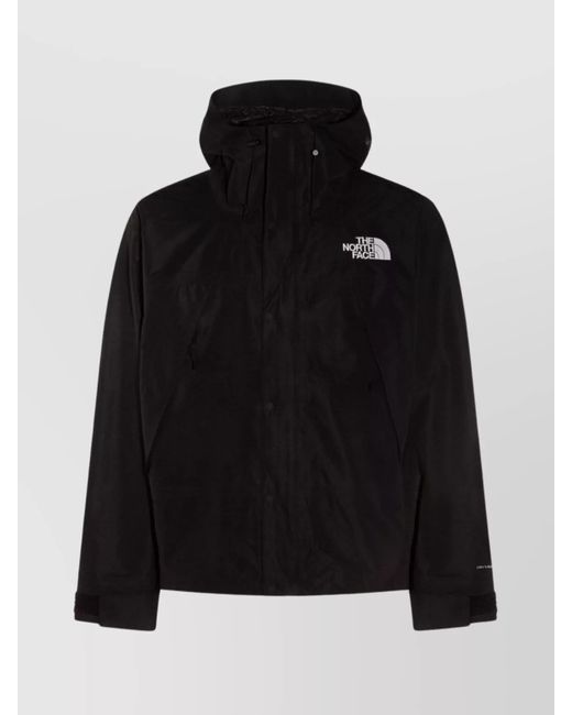 The North Face Black Casual Waterproof Hooded Jacket With Adjustable Cuffs for men
