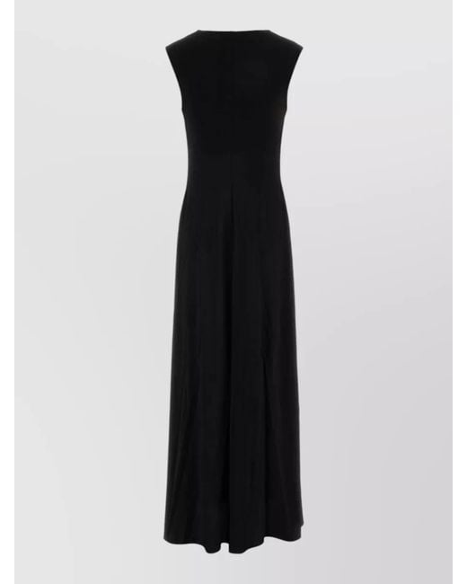 Sportmax Black Stretch Viscose Fervida Dress Detail