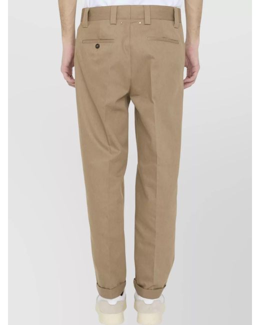Golden Goose Deluxe Brand Natural Straight-Leg Chino Trousers for men
