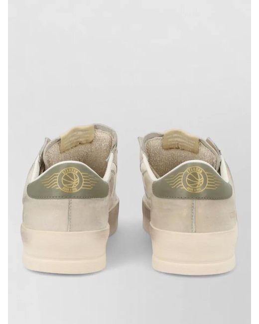 Golden Goose Deluxe Brand Natural Sneakers Contrast Star Patch Perforated Toe Box